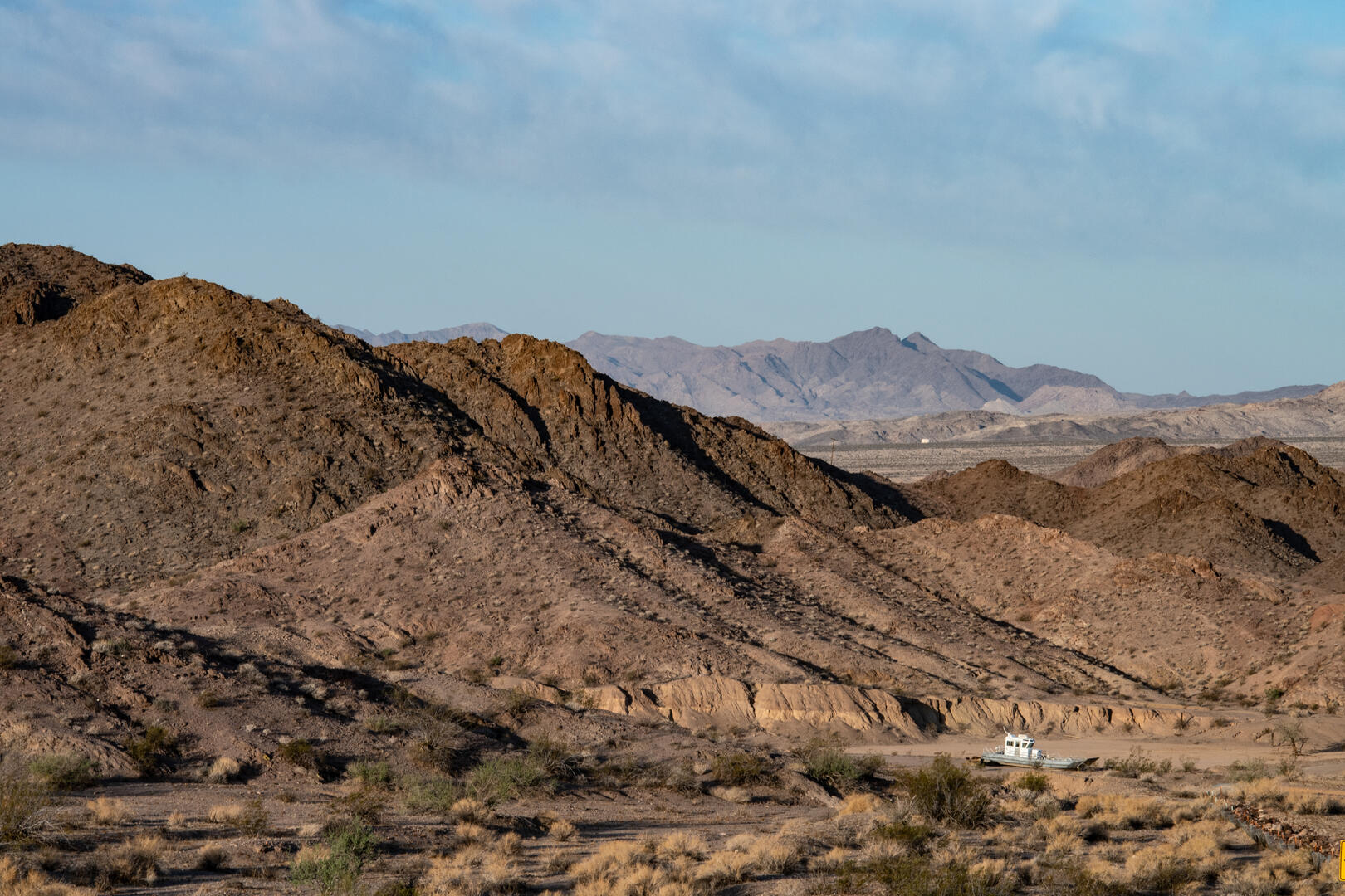Boat in middle of the Desert, Davis Dam area